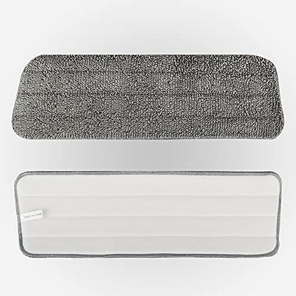 6 Pack Microfiber Spray Mop Replacement Heads for Wet Dry Mops, Premium Floor Cleaning Pads, Reusable Replacement Refills Compatible with Bona Floor Care System - Dark Gray