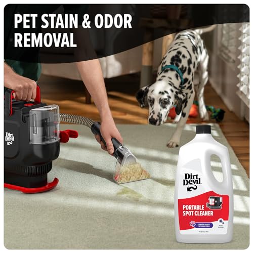 Dirt Devil Pet Portable Spot Cleaner Solution, 64 oz., Fresh Blossom Scent, Upholstery and Carpet Shampoo Solution, Eliminates Pet Messes and Odors, Pair with Dirt Devil Portable Spot Cleaners - style: 64 fl oz (Pack of 1)