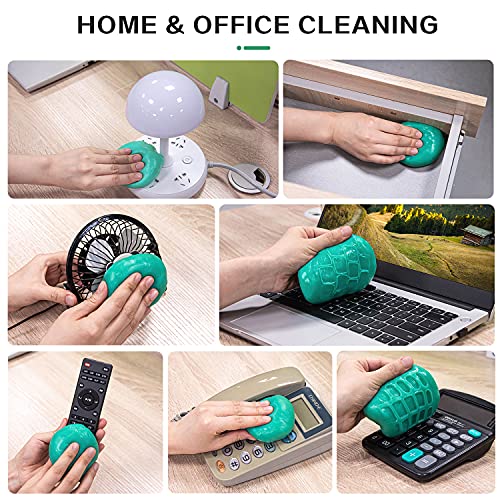 TICARVE 2Pack Cleaning Gel for Car Putty Car Slime Cleaning Car Putty Detail Car Interior Cleaner Automotive Cleaning Kits Keyboard Cleaner Yellow Green (320g/11.2oz) - color: Yellow+Green