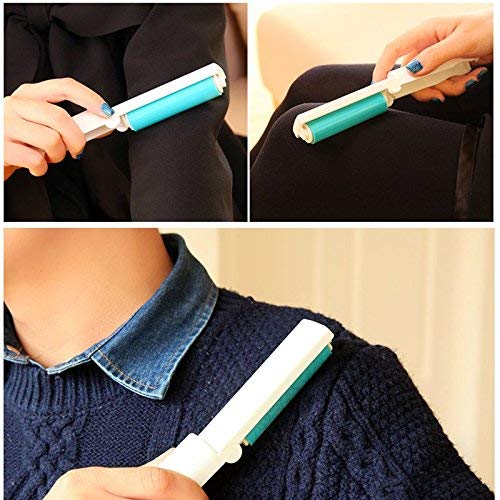 VANTIYAUS Lint Roller（4pcs） Reusable Foldable Portable Clothes Washing Carpet Sheets dust Suction Brush Picker Set Cleaner,Pet Hair Remover Brush(Random Color)