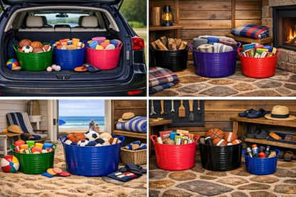 Red Gorilla Large Flexible Plastic Tub, Toy Storage, Laundry, Gardening & More, 38 Liter/10 Gallon, Red - color: Red