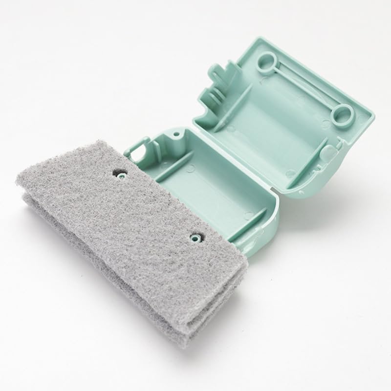 1 PCS Window Track Cleaning Brush, Handheld Window Groove Cleaner Tool for Sliding Door Gaps Tile Lines Shutter Car Vents, Green - color: Green