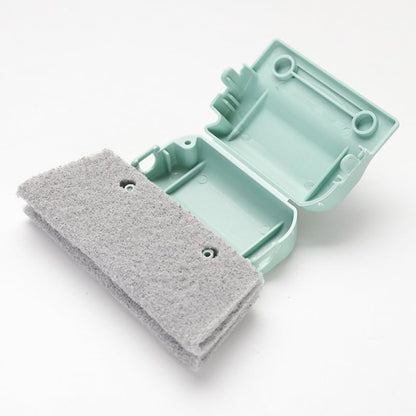 1 PCS Window Track Cleaning Brush, Handheld Window Groove Cleaner Tool for Sliding Door Gaps Tile Lines Shutter Car Vents, Green - color: Green