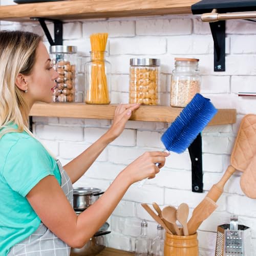 2026 Upgraded Fan Cleaner Brush – Bendable Dusting Tool for Blinds & Electronics, Reusable Microfiber Dust Collector, No-Disassembly Deep Cleaning for AC, Vents (Blue) (2pcs Grey) - color: 2pcs Grey