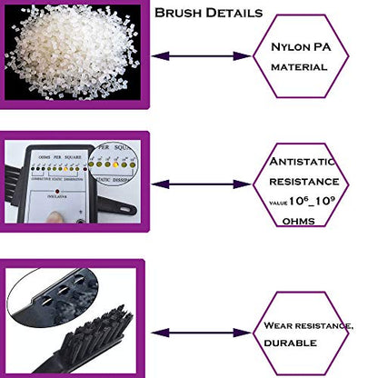 Small Anti Static ESD Safe Cleaning Dust Brush Kit for Phone Computer Keyboard Laptop Screen Camera Lens,ESD Precision Plastic Tweezers Set,Microfiber Cleaning Cloths,Air Blow Cleaner