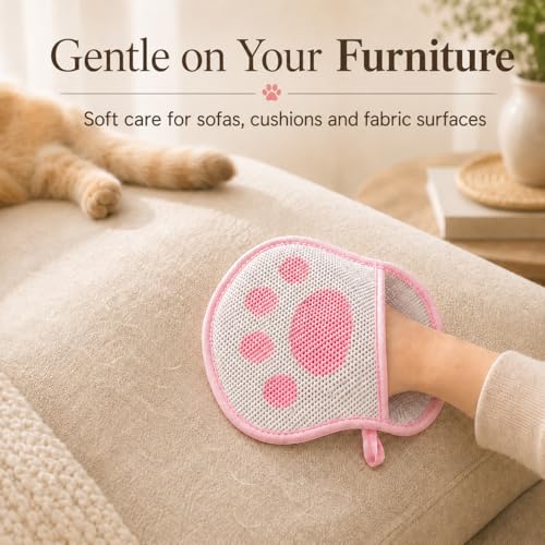 Pet Hair Remover for Bed, Couch & Clothes, Reusable Lint Roller Alternative, 2-Pack Cat Hair Remover for Furniture, No Refills Needed