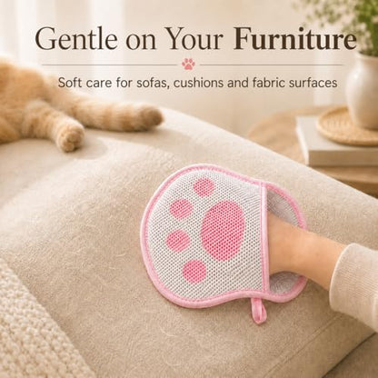 Pet Hair Remover for Bed, Couch & Clothes, Reusable Lint Roller Alternative, 2-Pack Cat Hair Remover for Furniture, No Refills Needed