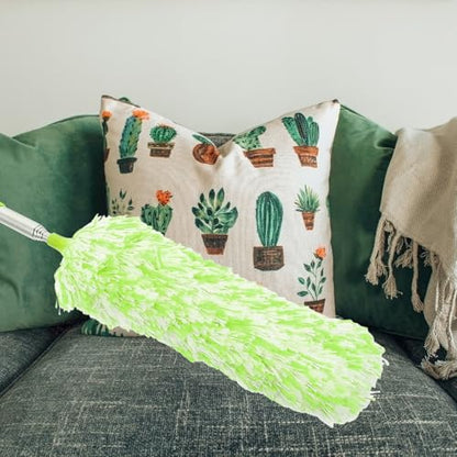 Hemobllo Microfiber Extendable Duster Cleaning Tool with Telescopic Handle, Washable Household Dust Sweeper for High Ceilings and Furniture Dust Removal