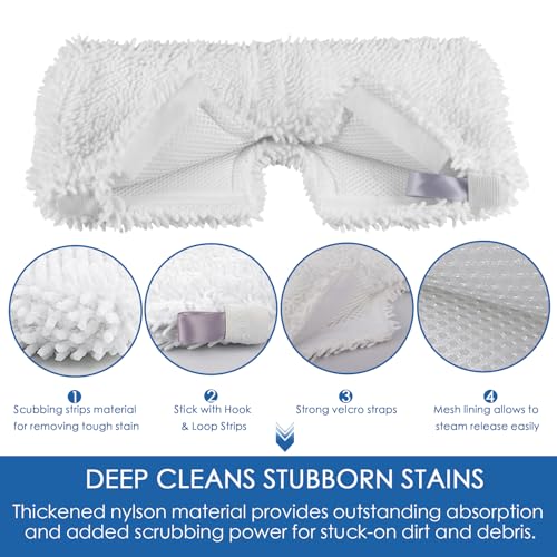 6 Pack Steam Mop Replacement Pads for Shark Steam Pocket Mop S3500 Series S3501 S3601 S2902 S3901 S3550 S3601d S3801 S3801co Se450 S2901, Washable & Reusable Microfiber Mop Pads - color: 6 Pack Plush