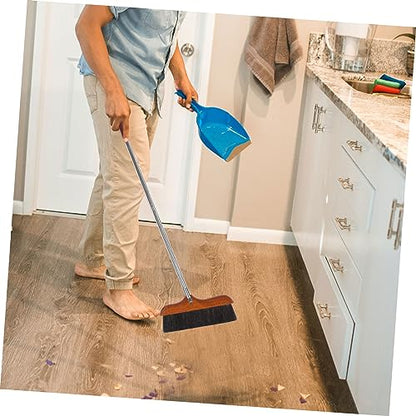GALPADA Long Handle Soft Bristle Broom Stainless Steel Handle Sturdy Cleaning Tool for Home and Kitchen for Dust and PET Hair Removal