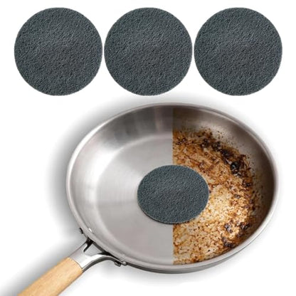 Steeli Sponge Sponge for Stainless Steel Cookware, Scratch-Free Kitchen Cleaning Pad, Removes Burnt-On Stains, Reusable & Durable Non-Abrasive Steel Scrubber (3)