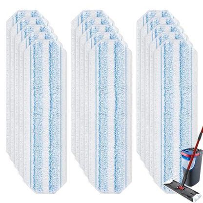 15 Pack Microfiber Mop Pads for O-Cedar H2prO Flat Mop System, Washable and Reusable Mop Replacement Heads for Floor Deep Cleaning, Mop Pad Refills for Wet Dry Floor - size: 15 Pack O-Cedar H2prO Mop Pads