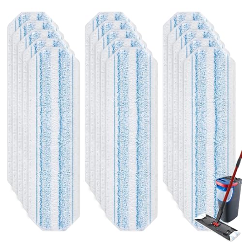 15 Pack Microfiber Mop Pads for O-Cedar H2prO Flat Mop System, Washable and Reusable Mop Replacement Heads for Floor Deep Cleaning, Mop Pad Refills for Wet Dry Floor - size: 15 Pack O-Cedar H2prO Mop Pads