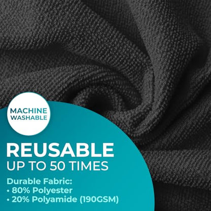 100 Pack Microfiber Cleaning Cloth Roll - Tear Away Reusable Paper Towels Washable, 11.8" Ultra Absorbent Cleaning Supplies for Housekeeping, Cleaning Rags Microfiber Towel, Lint Free Cloth Value Pack - color: Gray