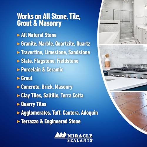 Miracle Sealants Miracle Heavy Duty Non-Acidic Cleaner, Tile & Stone Cleaner & Grout Haze Remover, Quart - size: 32 Fl Oz (Pack of 1), style: Jug
