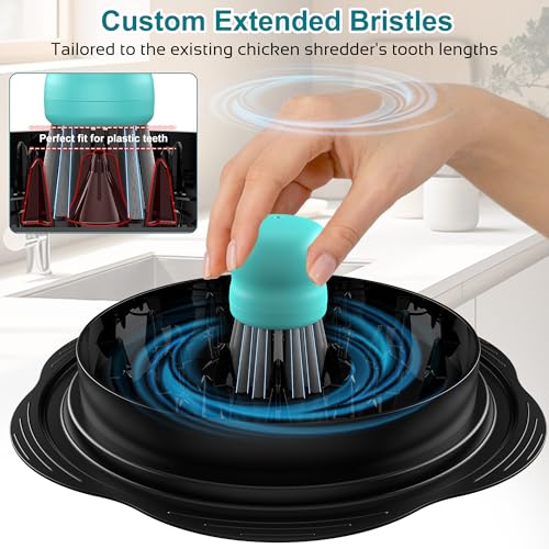 Mini Dish Brush for Cleaning Chicken Shredder, Palm Brush Dish Scrubber with Ergonomic Grip, Kitchen Brush for Washing Dishes, Pans, Pots, Sink (2, Mint Green) - color: Mint Green