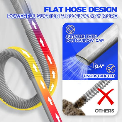 Holikme Dryer Vent Cleaner Kit Dryer Lint Vacuum Attachment Brush, Lint Remover, Dryer Vent Vacuum Hose Replacement Parts,Duct Cleaning, Grey - color: Gray
