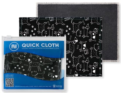 Microfiber Wholesale Quick Cloth Glasses Cleaning Cloths – 5x7, Dogs, 2 Pack with Case | Double-Sided Lens Cleaner for Eyeglasses, Camera, Screens & Glass | Reusable Microfiber Glass Polishing Cloths - color: Dogs, size: 5"x7"