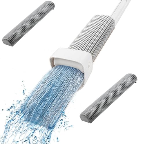 New Magic Mop, Professional Microfiber Mop Floor Cleaning System,Flat Mop with Stainless Steel Handle,Hardwood & Tile Household Cleaning Tools (Size : Mop+2 Cloth) - size: Mop+2 cloth
