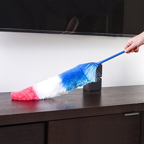 Kitchen + Home Large Static Duster - 27" Inch Electrostatic Feather Duster attracts dust Like a Magnet! - Sapphire - color: Sapphire