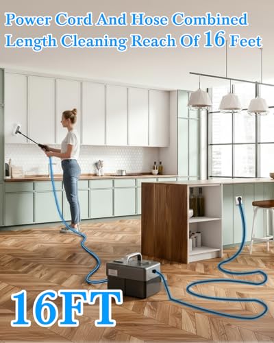 Steam Cleaner for Home - 1600ML Water Tank 15s Heat-Up Portable Steamer for Cleaning, 6 Level Adjustable, 2500W, 45PSI, 250°F Steam, Handheld Steam Cleaner for Car Detailing, Grease, Tile,Grout