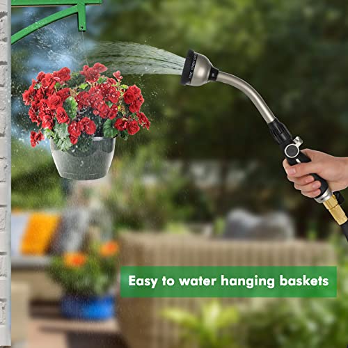 RESTMO Watering Wand Heavy Duty, Metal Water Hose Sprayer for Garden, High Pressure | Thumb Flow Control | On/Off Valve, Ideal for Outdoor Lawn & Plant Watering, Car & Pet Washing