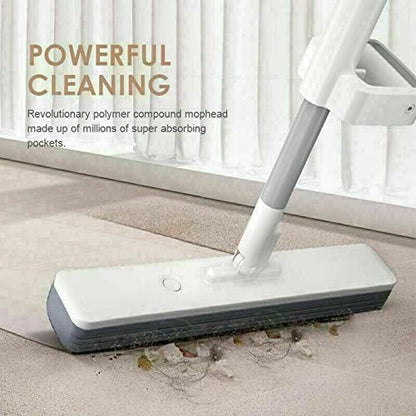 GeRRiT Mop, Home PVA Sponge Mop,Easy Squeeze mop,Floor mop, mops for Floor Cleaning,Hardwood Floor mop, Mighty Thirsty mop, Super Absorbent, White, QA-1198