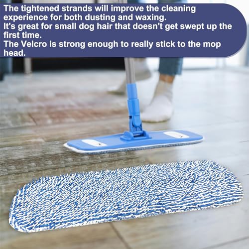 Replacement Mop Pad 16.5''x5.5'' for Floor Cleaning, 5 Pack Chenille Dust Mop Head Refills Attract and Pick Up Pet Hair, Washable Dry Cleaning Pads Compatible with Bona Mop and Most Spray Mops