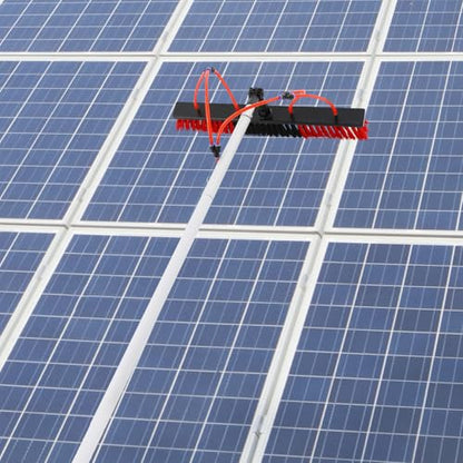 24.3ft Water Fed Pole Kit Solar Panel Cleaning Brush, Adjustable Window Cleaning Poles with 22in Water Fed Cleaning Brush, Solar Panel Cleaning Pole Outdoor Window Washing Equipment - size: 24.3Ft, 22in Brush