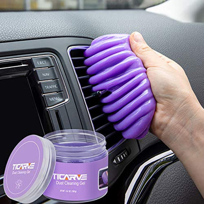 TICARVE Cleaning Gel for Car Detailing Car Vent Cleaner Cleaning Putty Gel Auto Car Interior Cleaner Dust Cleaning Mud for Cars and Keyboard Cleaner Cleaning Slime Purple - color: Purple