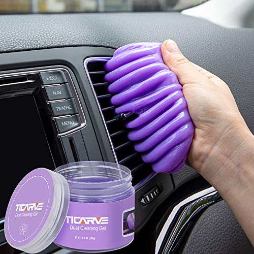 TICARVE Cleaning Gel for Car Detailing Car Vent Cleaner Cleaning Putty Gel Auto Car Interior Cleaner Dust Cleaning Mud for Cars and Keyboard Cleaner Cleaning Slime Purple - color: Purple
