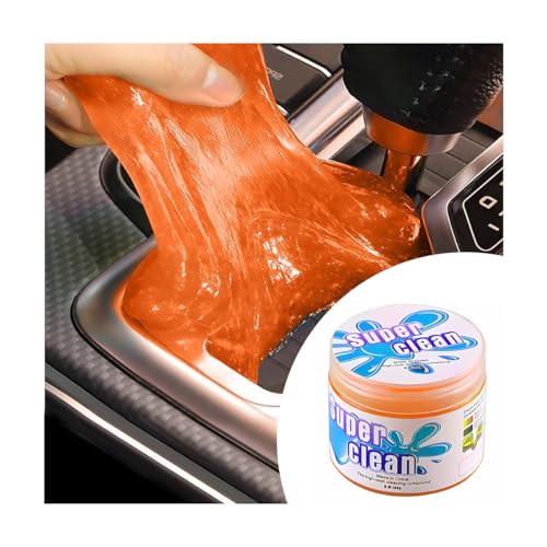 Cleaning Gel for Car, Universal Vehicle Interior Detailing Cleaning Putty Gel, Detail Cleaner Tools for Keyboard Vent PC Laptop Camera, Automotive Duster Remover Cleaner Accessories (Orange) - color: Orange