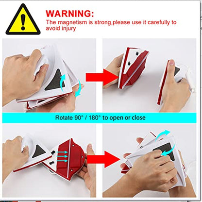 Window Cleaner Magnetic, Double Side Magnetic Wash Window Wiper Household Magnetic Window Cleaning Brush Glass Cleaner Tool for Double Glazed Window - color: 20~30mm