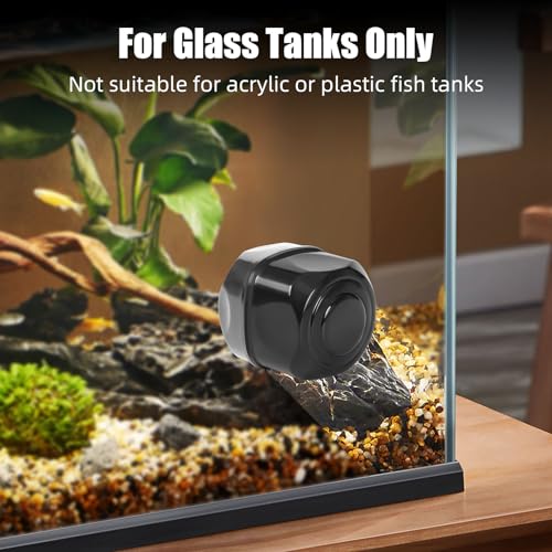 AQUANEAT Aquarium Magnetic Brush, Glass Fish Tank Cleaner, Algae Scraper, Not for Acrylic and Plastic, Large (Pack of 2) - size: Large (Pack of 2)