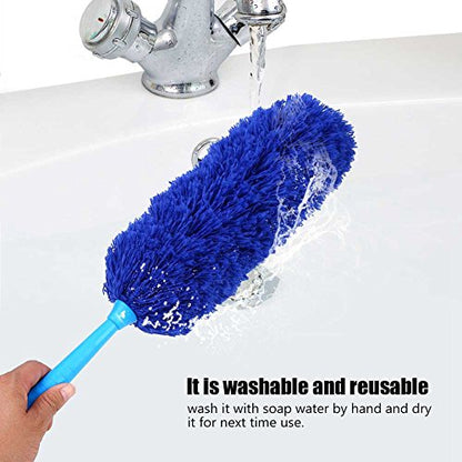 Duster, Washable Anti Static Duster with Soft Microfiber for Cleaning, Home Furniture, Car Cleaning Tool(Navy)