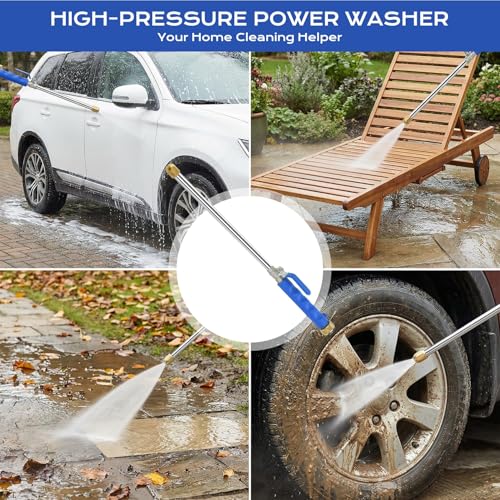 2026 New Jet Nozzle High Pressure Hose Nozzle, 2-1 High Pressure Power Washer Wand, VersatileCleaning Tool for Gutter, Patio, Car Wash,Gardening,Built to Last for Homeowners & Garden Enthusiasts