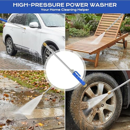 2026 New Jet Nozzle High Pressure Hose Nozzle, 2-1 High Pressure Power Washer Wand, VersatileCleaning Tool for Gutter, Patio, Car Wash,Gardening,Built to Last for Homeowners & Garden Enthusiasts
