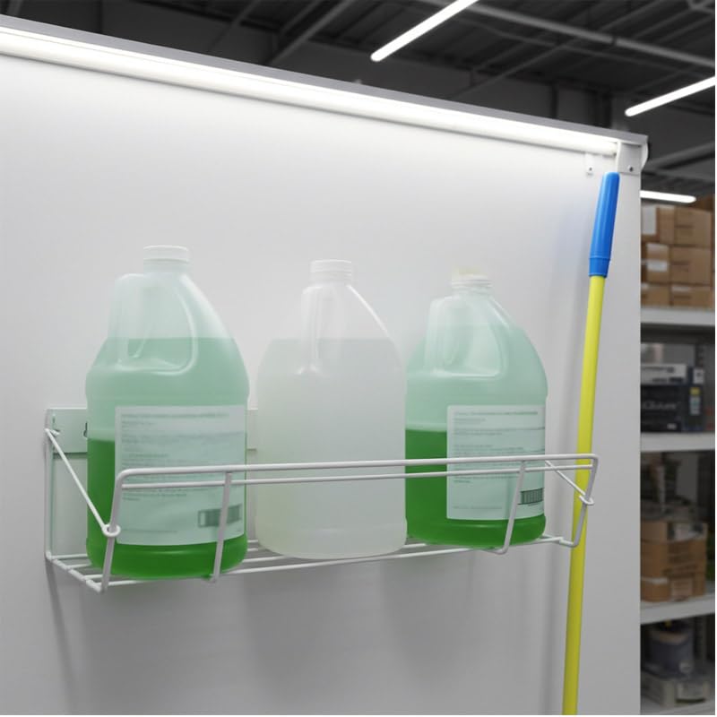 Wall Mount Jug Storage Rack – Heavy Duty Wire Organizer for 1 Gallon Jugs – Soap, Detergent, & Hand Sanitizer Holder – Space-Saving Wall-Mounted Liquid Storage