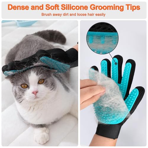 Carpet Rake for Pet Hair Removal, 5FT Reusable Pet Hair Removal Tool with Adjustable Handle, 3 in 1 Lint Remover Dog Cat Fur Remover Broom for Rugs, Mats, Beds, Stairs, Couch