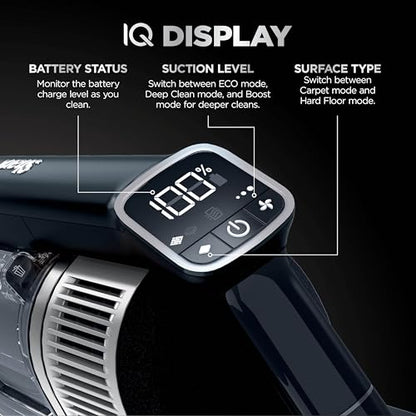 Shark Vertex Pro Cordless Stick Vaccum | Lightweight 2-in-1 Vacuum with Removeable Handheld, DuoClean Powerfins, HEPA, IQ Display & Self Cleaning Brushroll | 120-Min Runtime | Black/Silver | IZ682H - style: Vertex FlexPro w/ PowerDisplay(120 min)