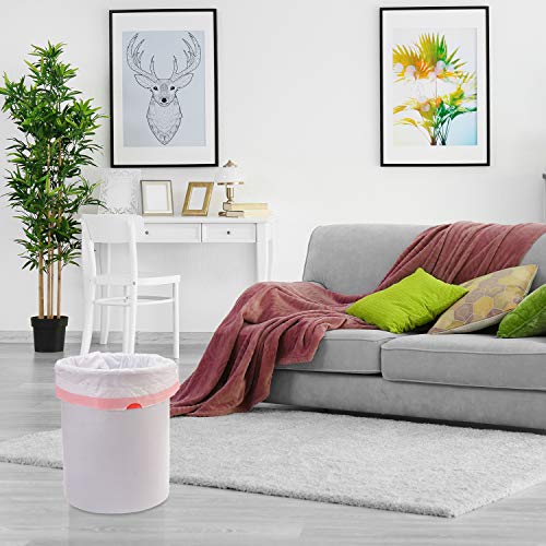 Magesh 4 Gallon Small Drawstring Trash Bags, White (Drawstring-4Gal150) - color: Drawstring-4Gal150