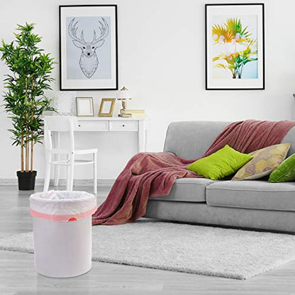 Magesh 4 Gallon Small Drawstring Trash Bags, White (Drawstring-4Gal150) - color: Drawstring-4Gal150