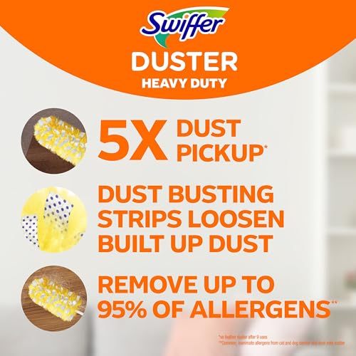 Swiffer Duster Kit with 3 ft Extendable Handle, Heavy Duty Dusting Starter Kit with 3 Refills, for Ceiling Fans, Vents and Hard to Reach Places - size: 4 Piece Set