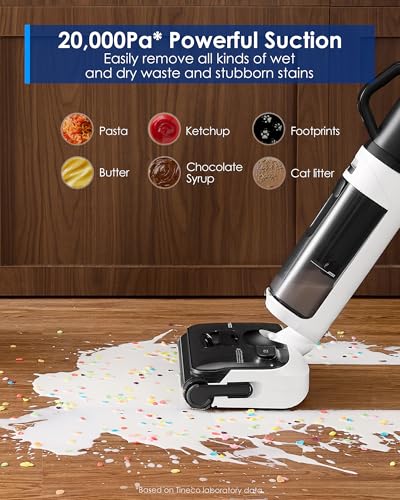 Tineco Wet Dry Vacuum Cleaners, Floor One Switch i5 Stretch Breeze 2-in-1 Cordless Vacuum for Multi-Surface, 20KPa Powerful Floor Cleaner Mop with Long Runtime - style: Floor One Switch i5 Stretch Breeze