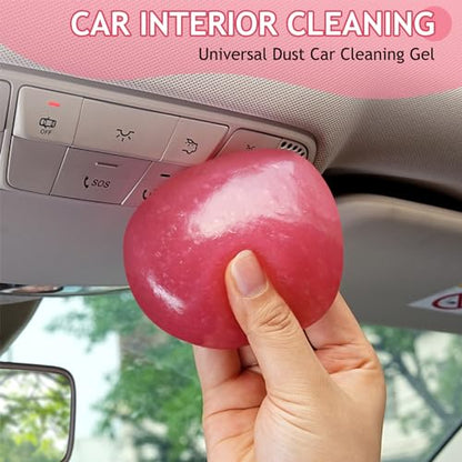 TeSabMi Car Cleaning Gel Car Cleaning Putty Car Putty Car Interior Cleaner Car Slime Car Detailing Kit Car Accessories Gifts for Dad Men Him Women Stocking Stuffers Pink - color: Pink