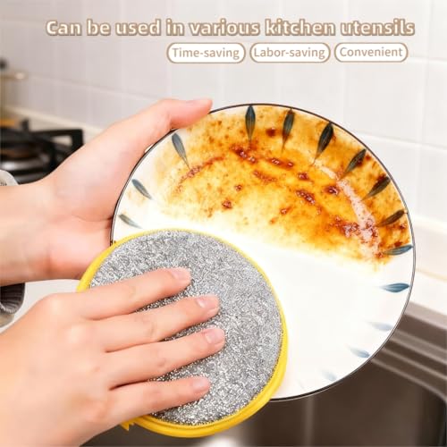 Double Sided Dish Sponges, Extra Thick 2.5cm, 10 Pack | Non Scratch, Heavy Duty Scouring Pads, Handle Hole, For Dish Washing, Sink & Stove Cleaning