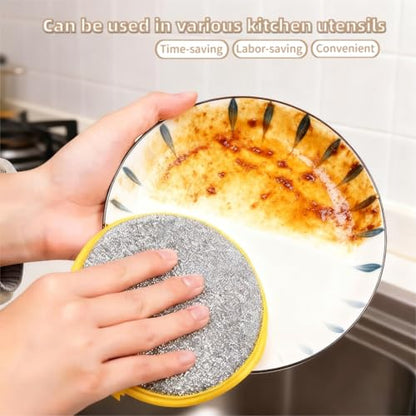 Double Sided Dish Sponges, Extra Thick 2.5cm, 10 Pack | Non Scratch, Heavy Duty Scouring Pads, Handle Hole, For Dish Washing, Sink & Stove Cleaning