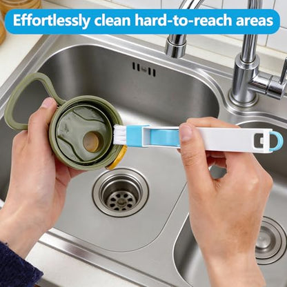 15Pcs Crevice Cleaning Brush Set, Hard Bristle Scrub Brushes for Grout, Window Tracks, and Tight Corners, Multifunctional Household Cleaning Tools for Kitchen and Bathroom