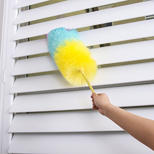Kitchen + Home Large Static Duster - 27" Inch Electrostatic Feather Duster attracts dust Like a Magnet! - Cotton Candy - color: Cotton Candy
