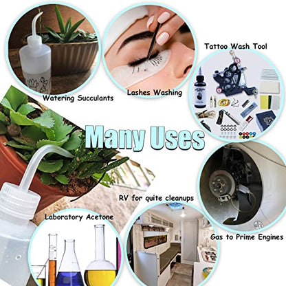 Valchoose 2 Count Wash Bottle 250ml 8.5oz, Medical Squeeze Bottle LDPE No Leaking, Safety, Reusable, Awesome for Watering Plants and Washing Lab Ware - color: White, size: 2x250ml